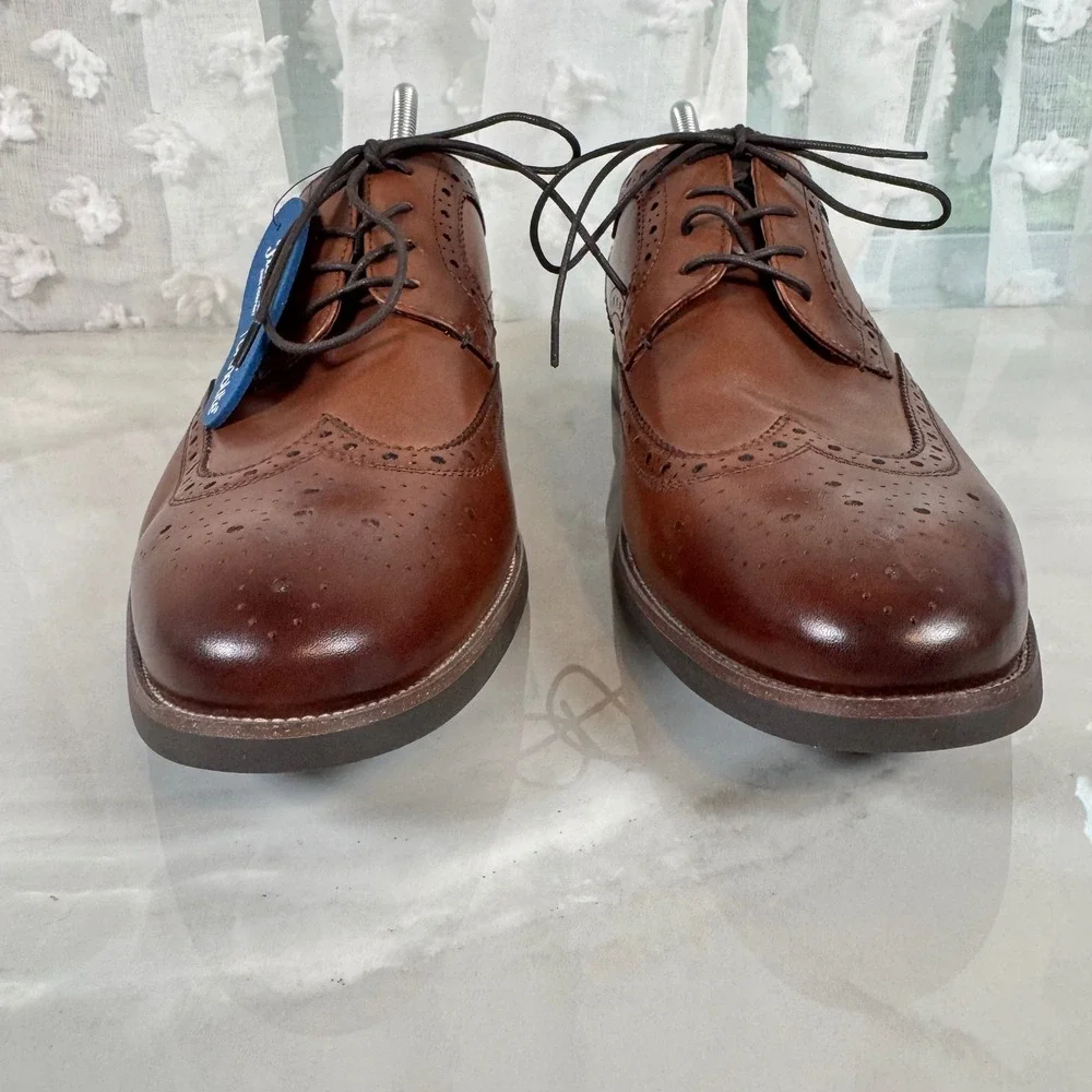 Florsheim‎ Comfortech Wingtip Brogues Brown Leather Dress Shoes Worn Once 12M